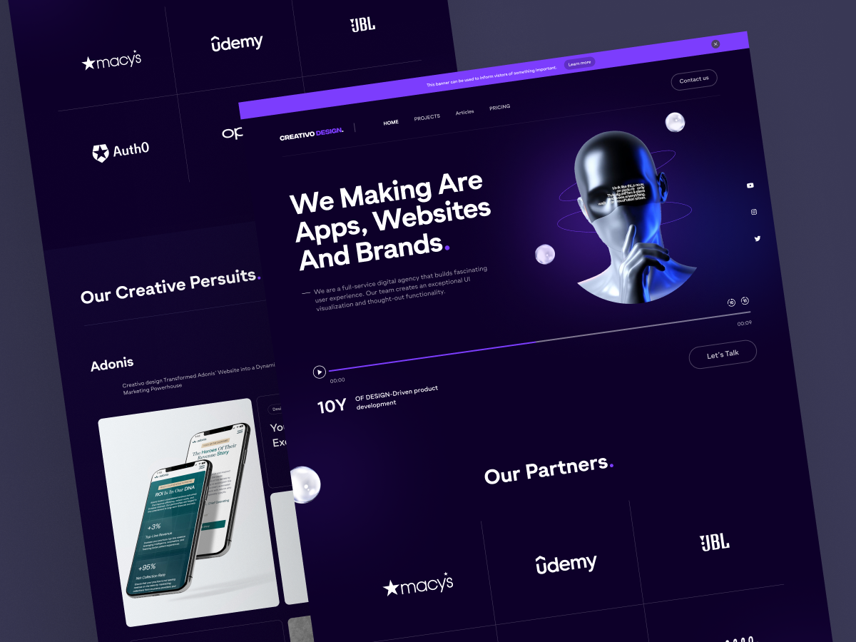 Design Agency Website UI Design
