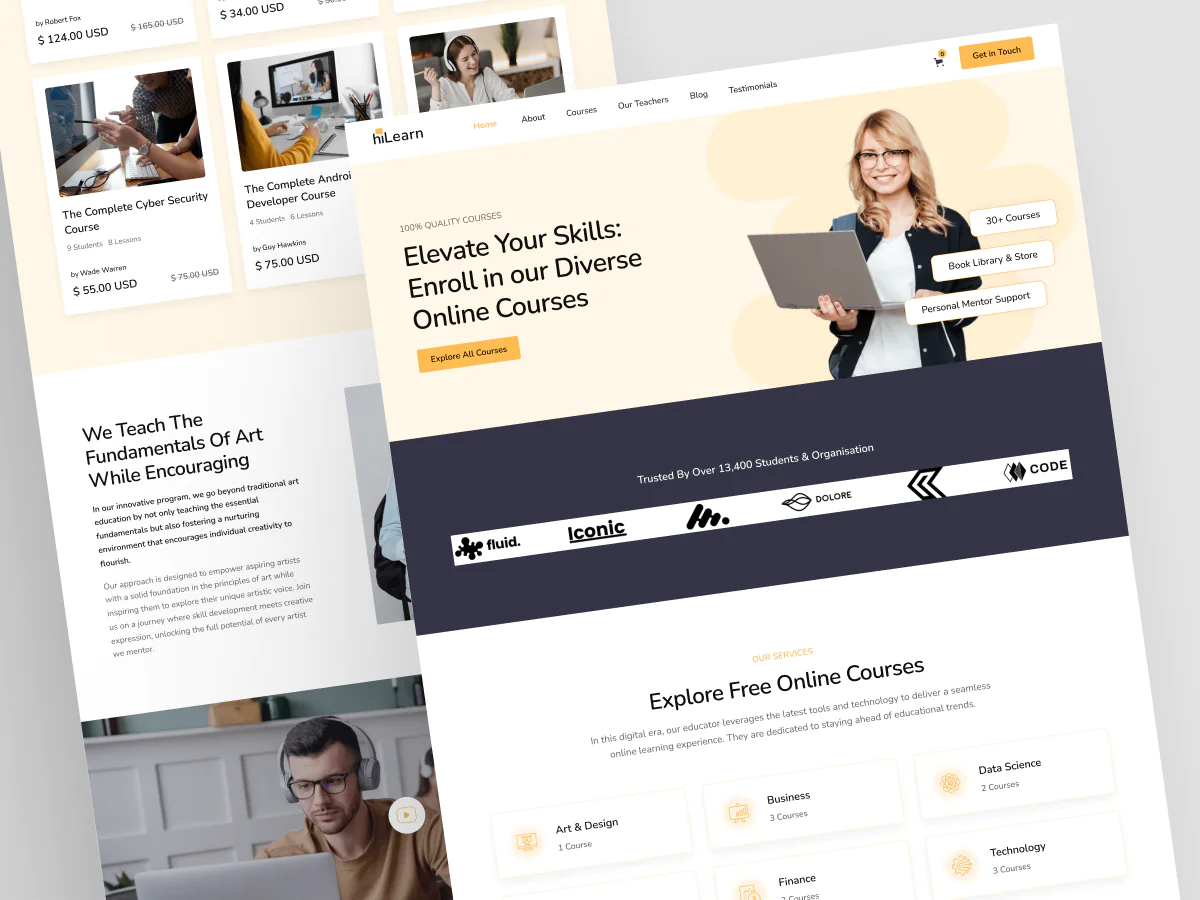 E-Learning Website Design