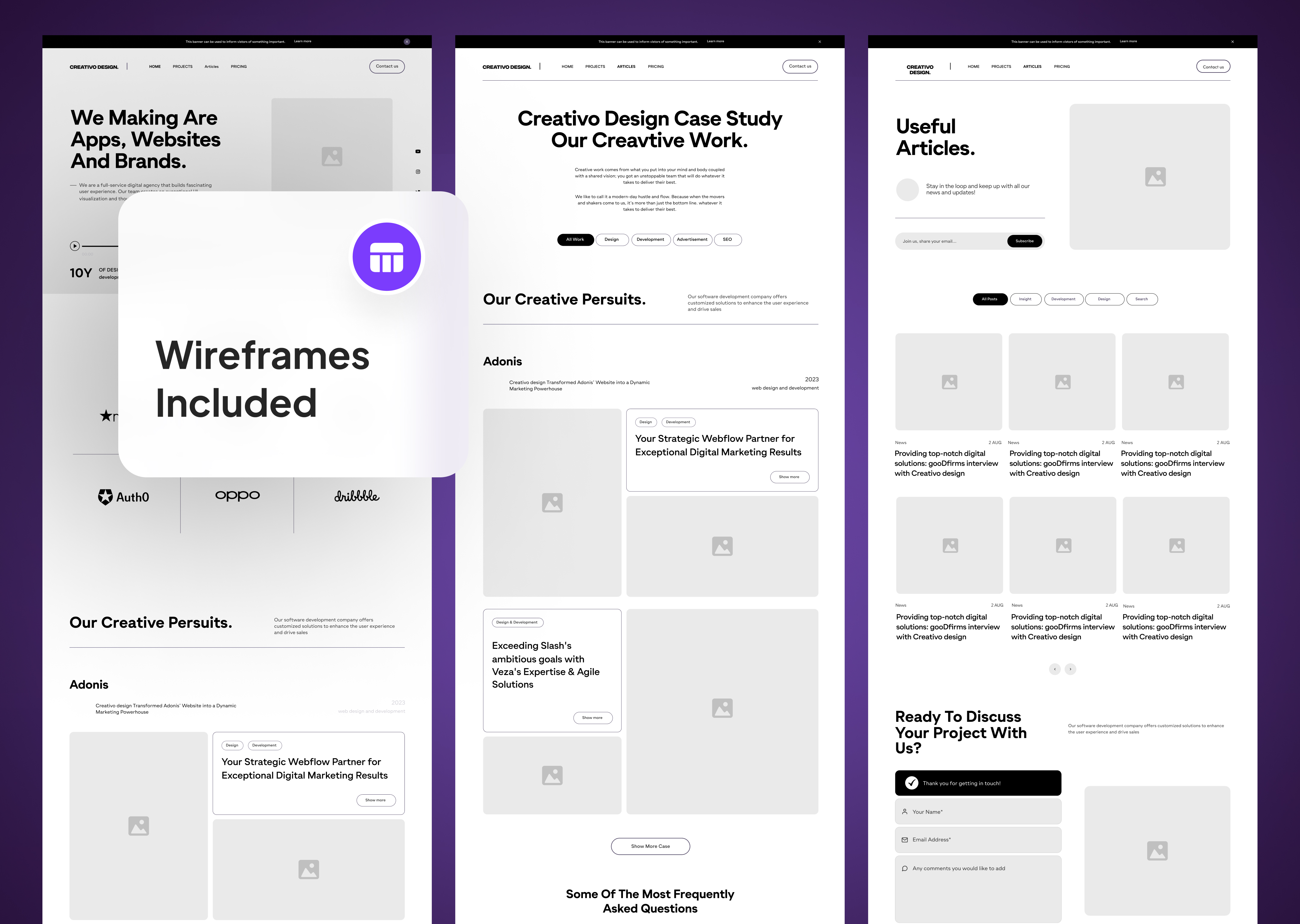 Design Agency Website UI Design