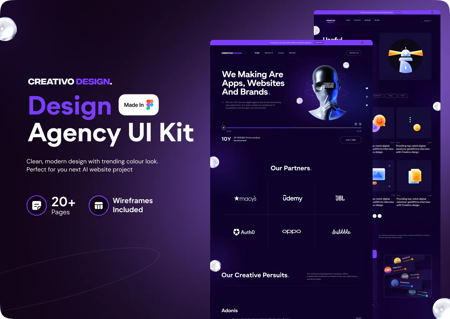 Design Agency Website UI Design