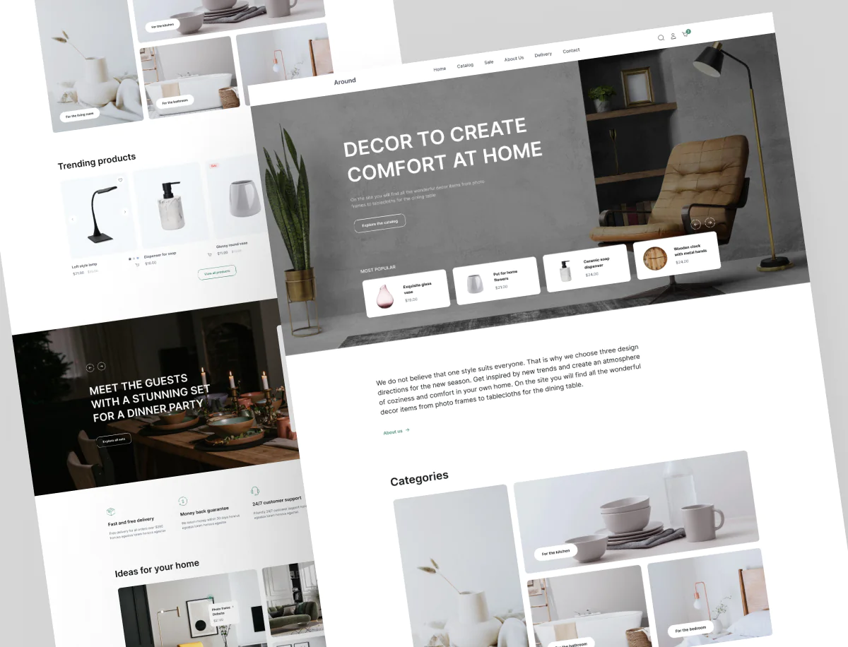 eCommerce Home Decor  Landing Page