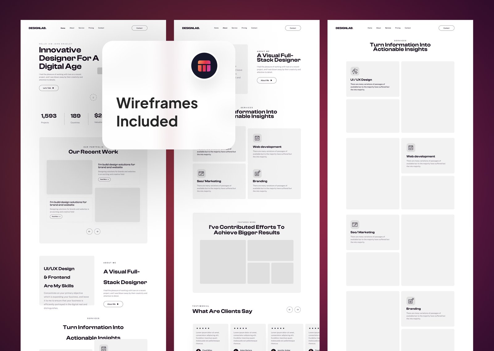 Personal Portfolio Website UI Design
