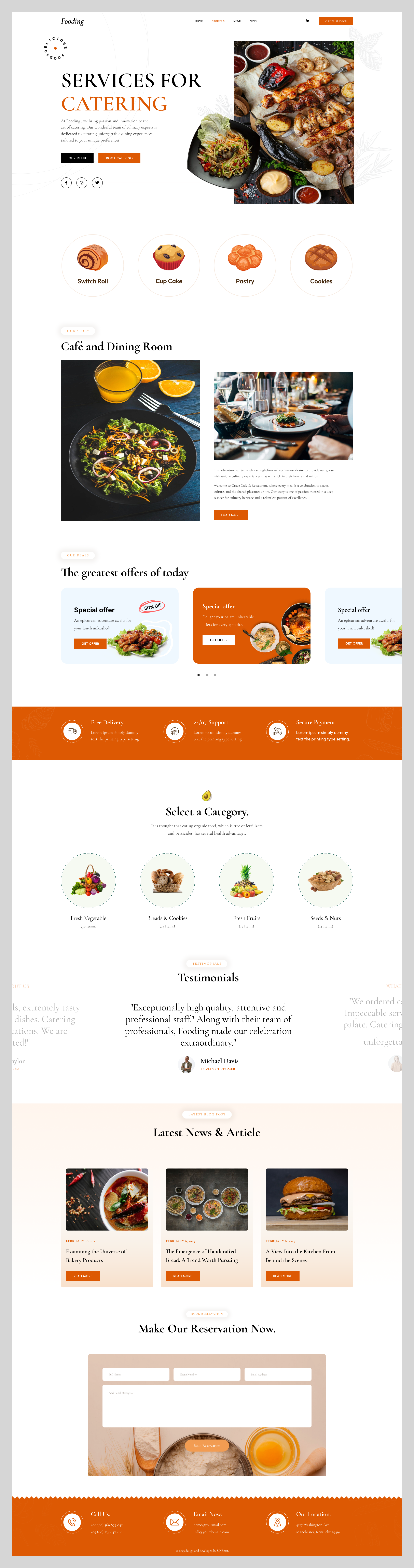 Restaurant Landing Page Design