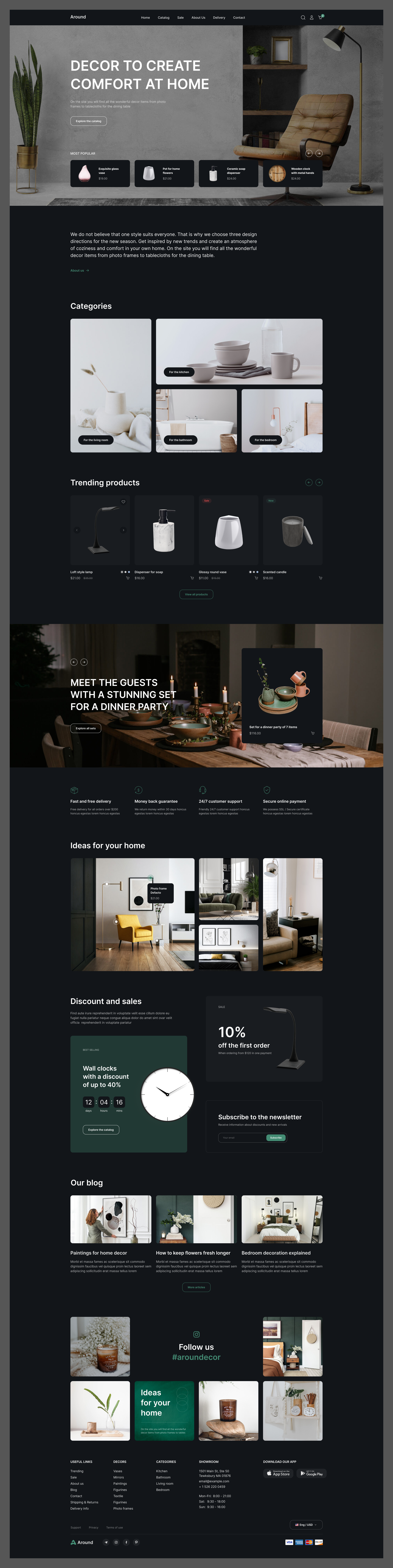 eCommerce Home Decor  Landing Page