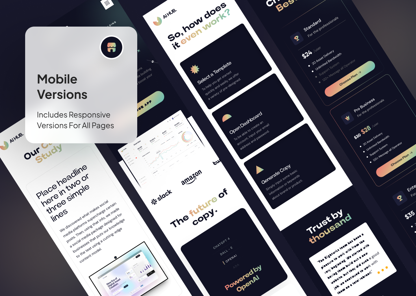 Ai Hub Website Design and wireframe