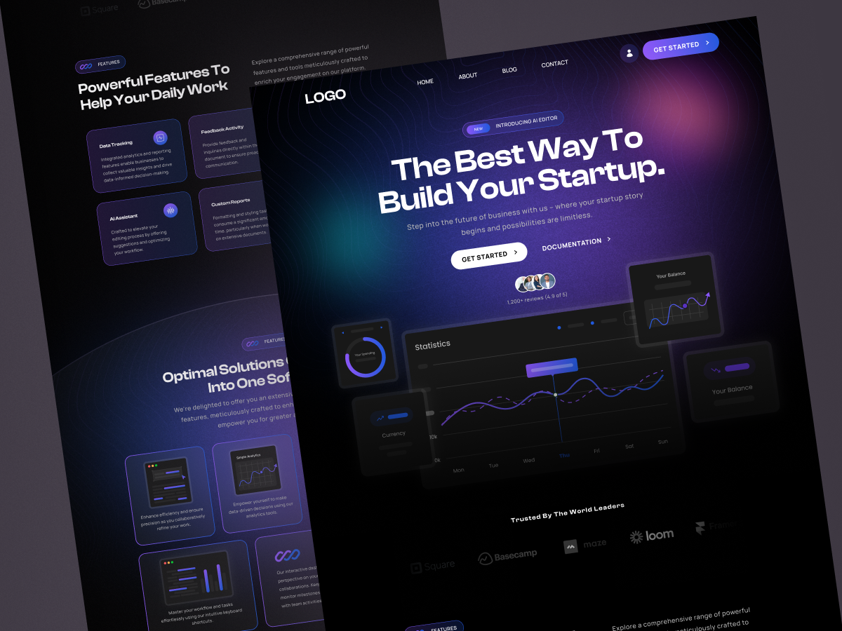 SaaS & Startup Landing Page UI Design