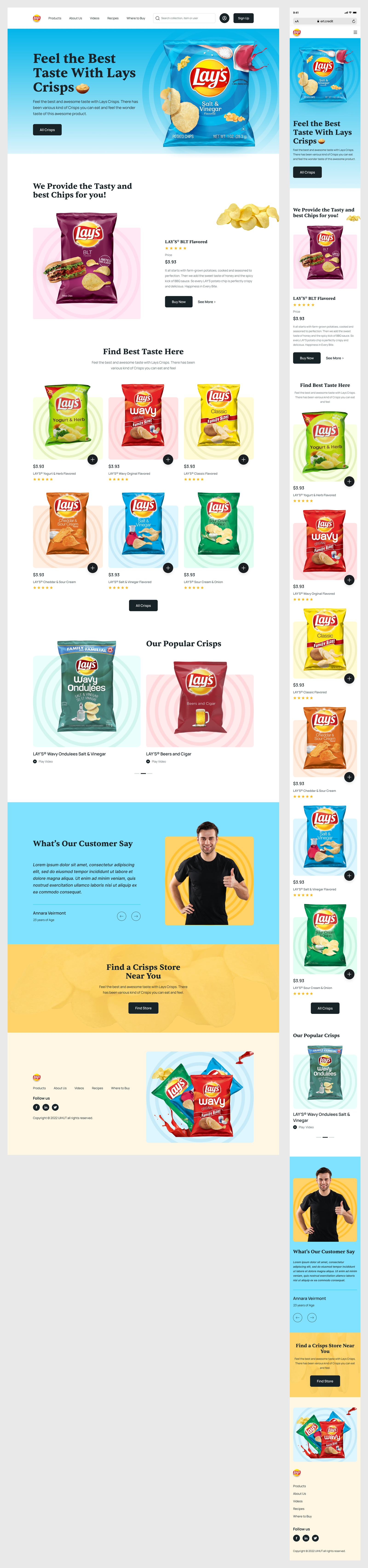 Lays Crisps Landing Page
