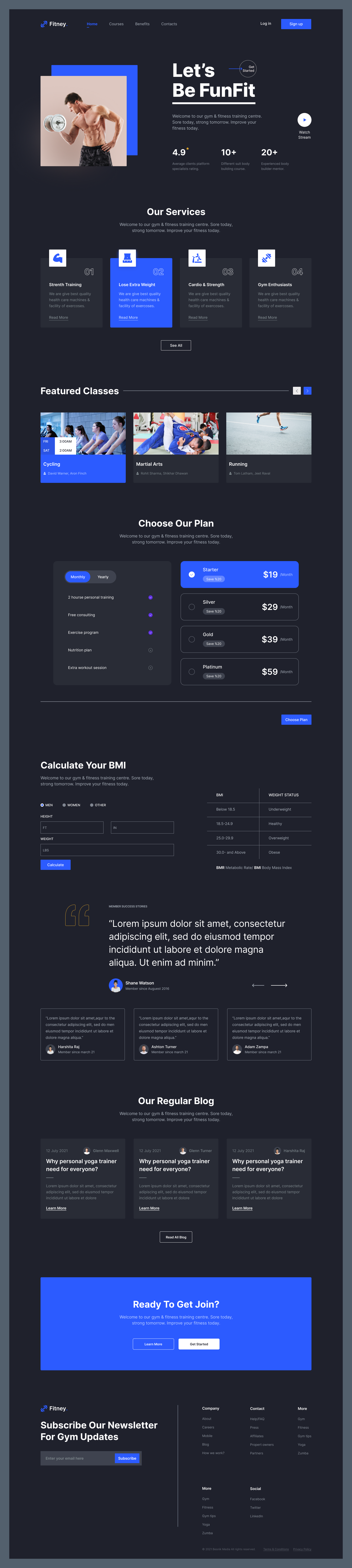 Fitness & Gym Landing Page