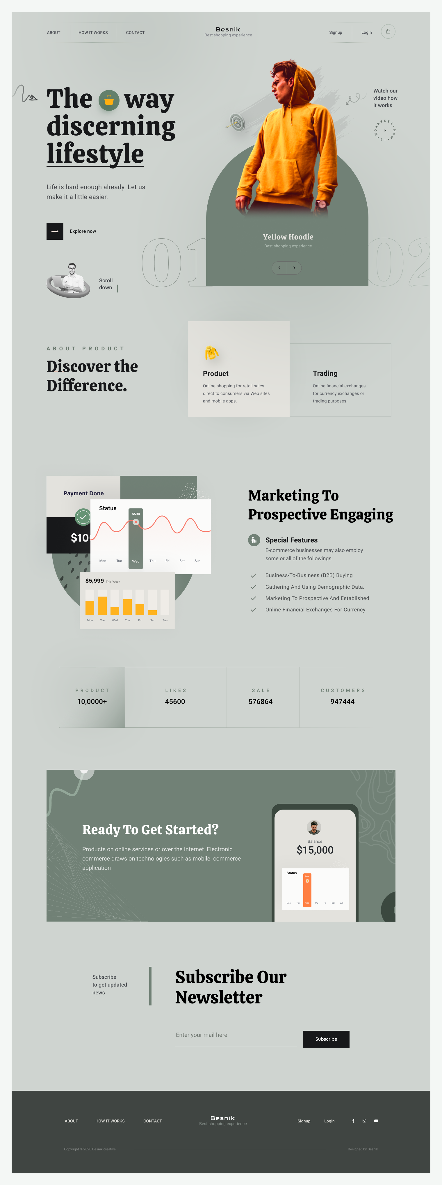 E-Commerce Landing Page