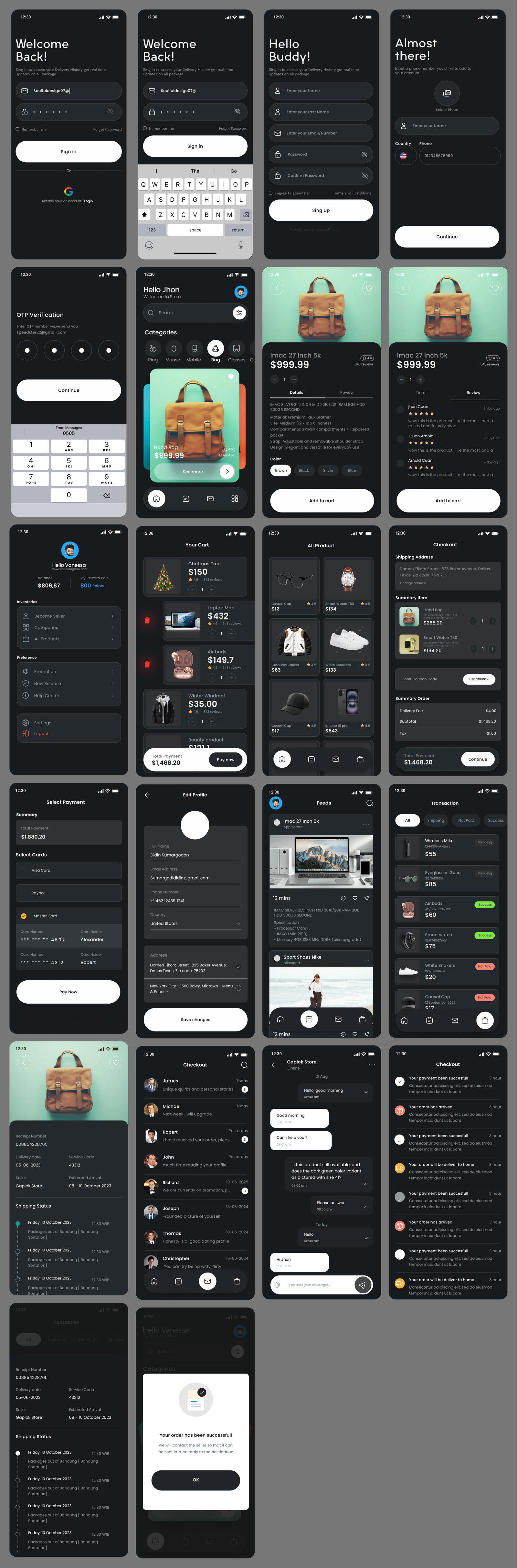 Ecommerce Shopping App Design