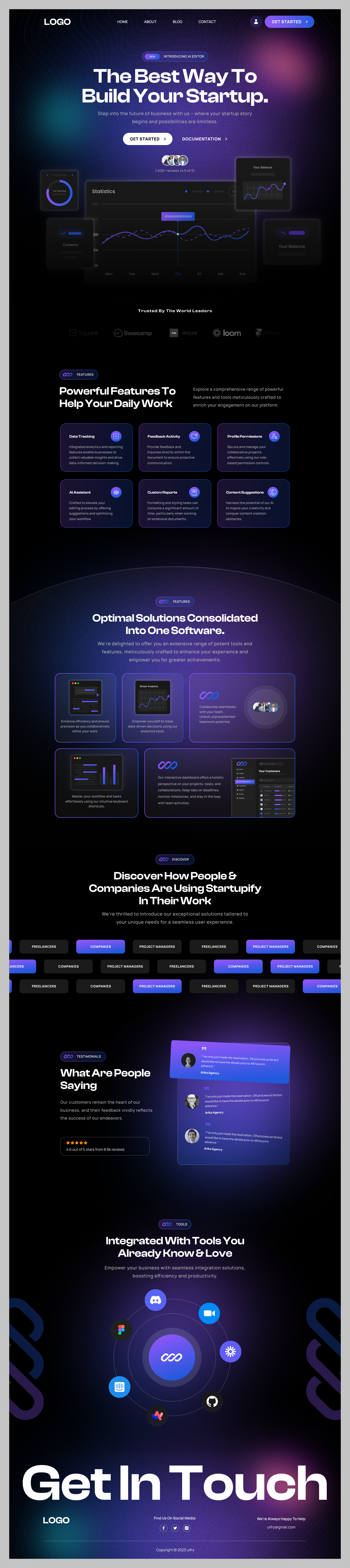 SaaS & Startup Landing Page UI Design
