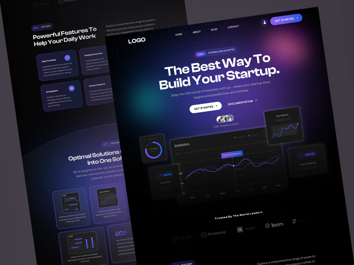 SaaS & Startup Landing Page UI Design