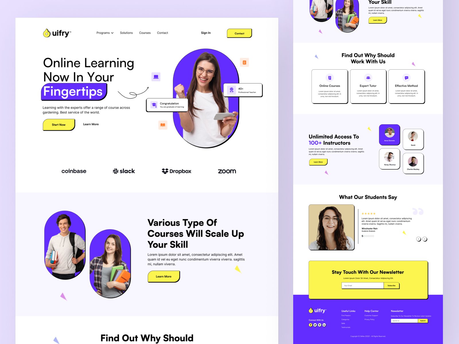 Online Learning Platform Landing Page
