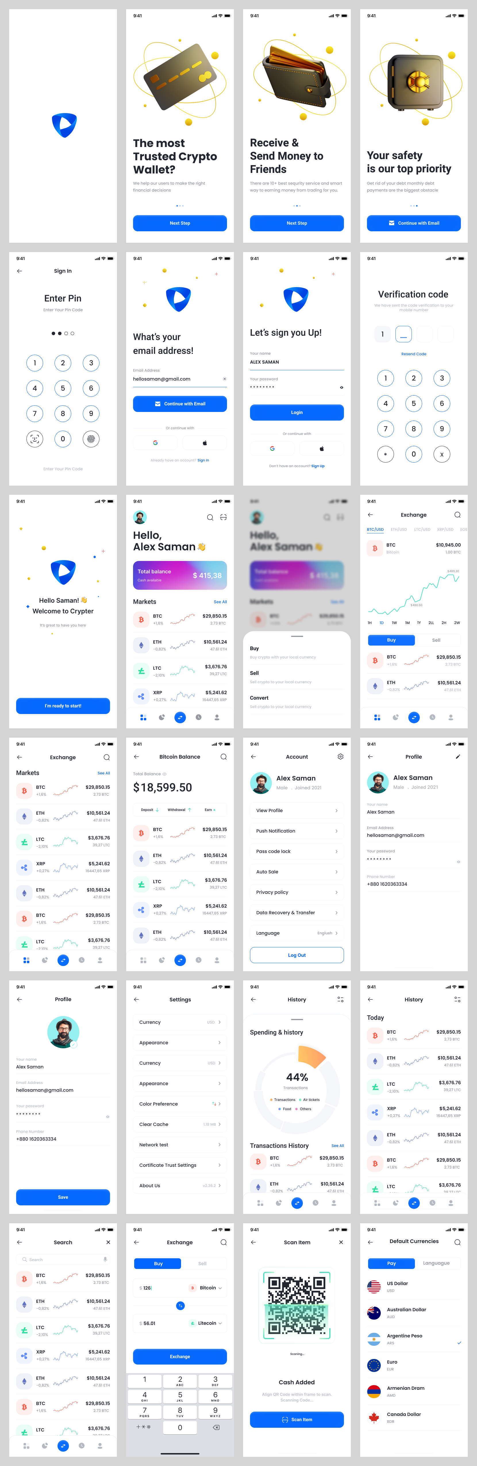 Crypto wallet app uikit