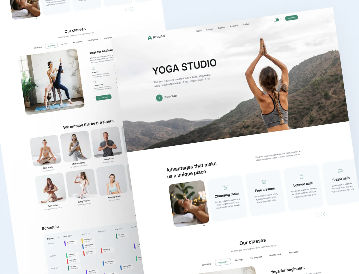 Yoga and fitness web