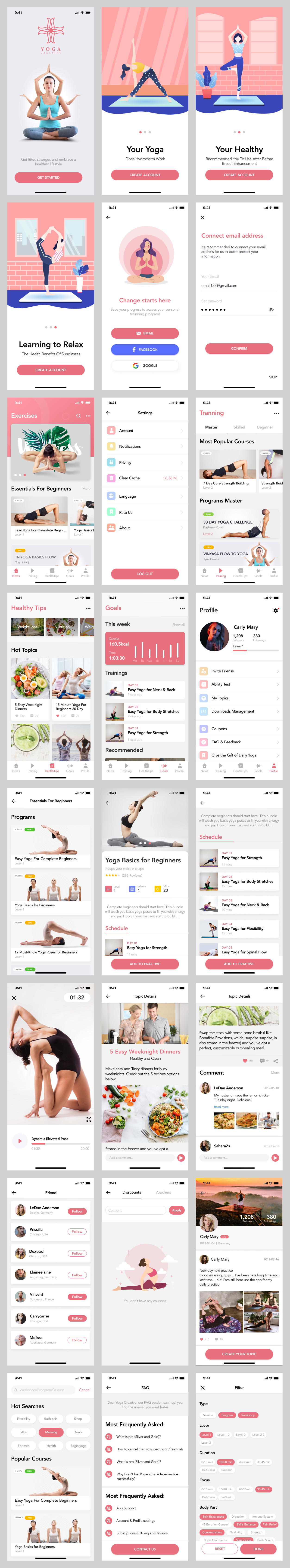 Yoga mobile app