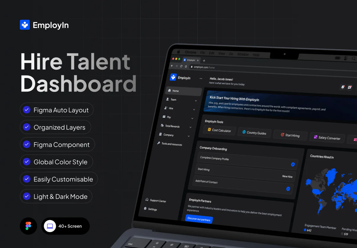 EmployIn – Hire Talent Dashboard Web App