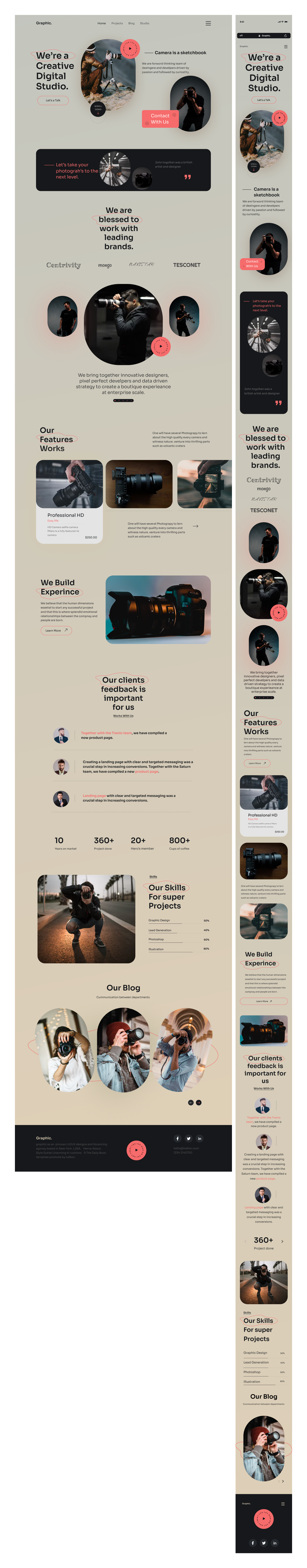 Photography landing page