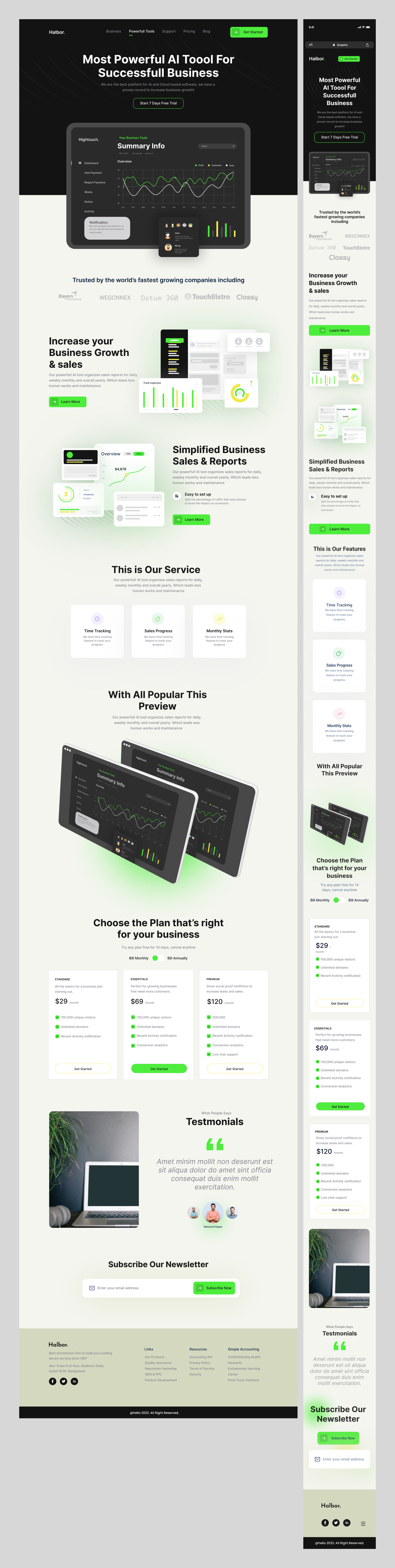 Halbor – AI SaaS Website & Mobile App