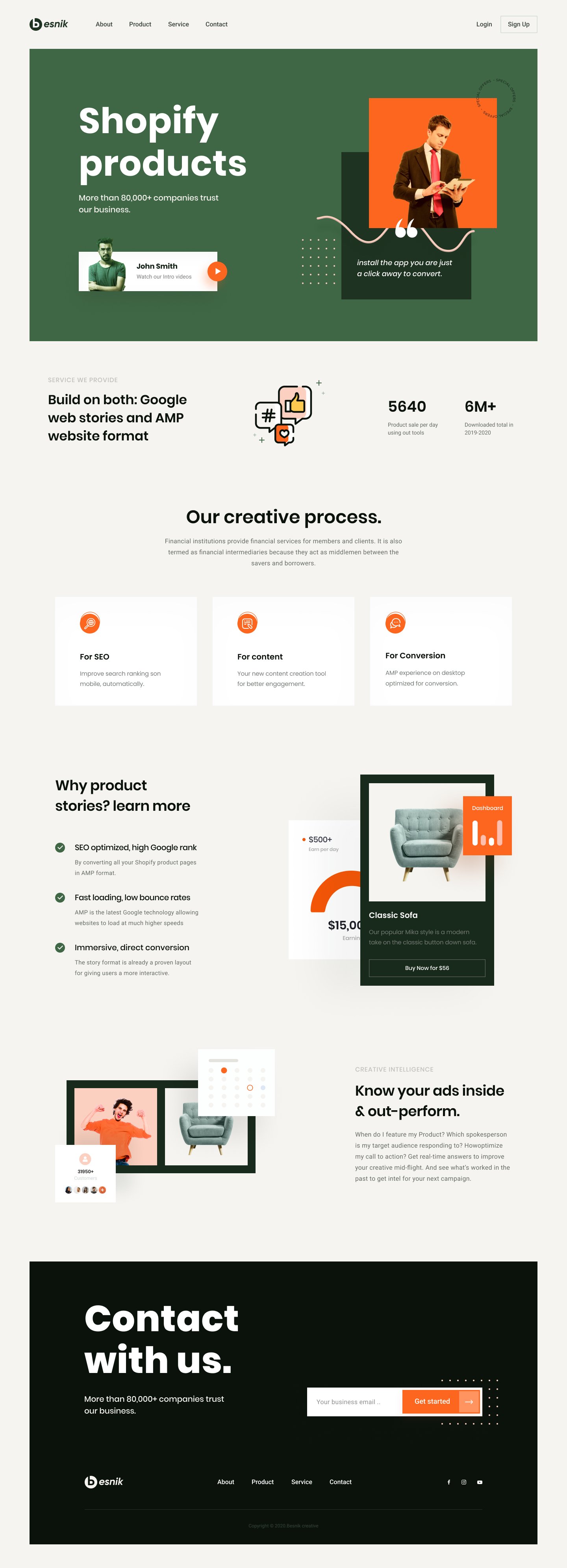 Shopify Product  landing page