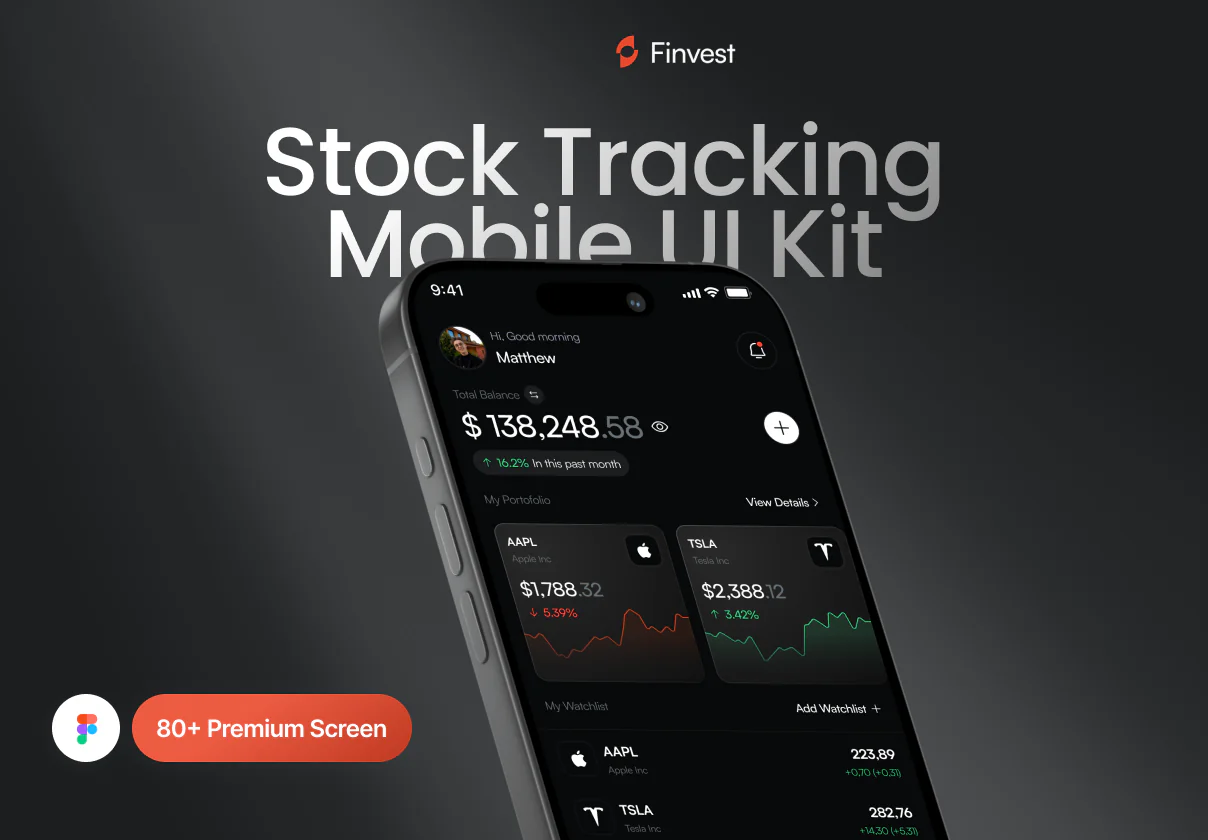 StockPulse Finance Tracker UI Kit