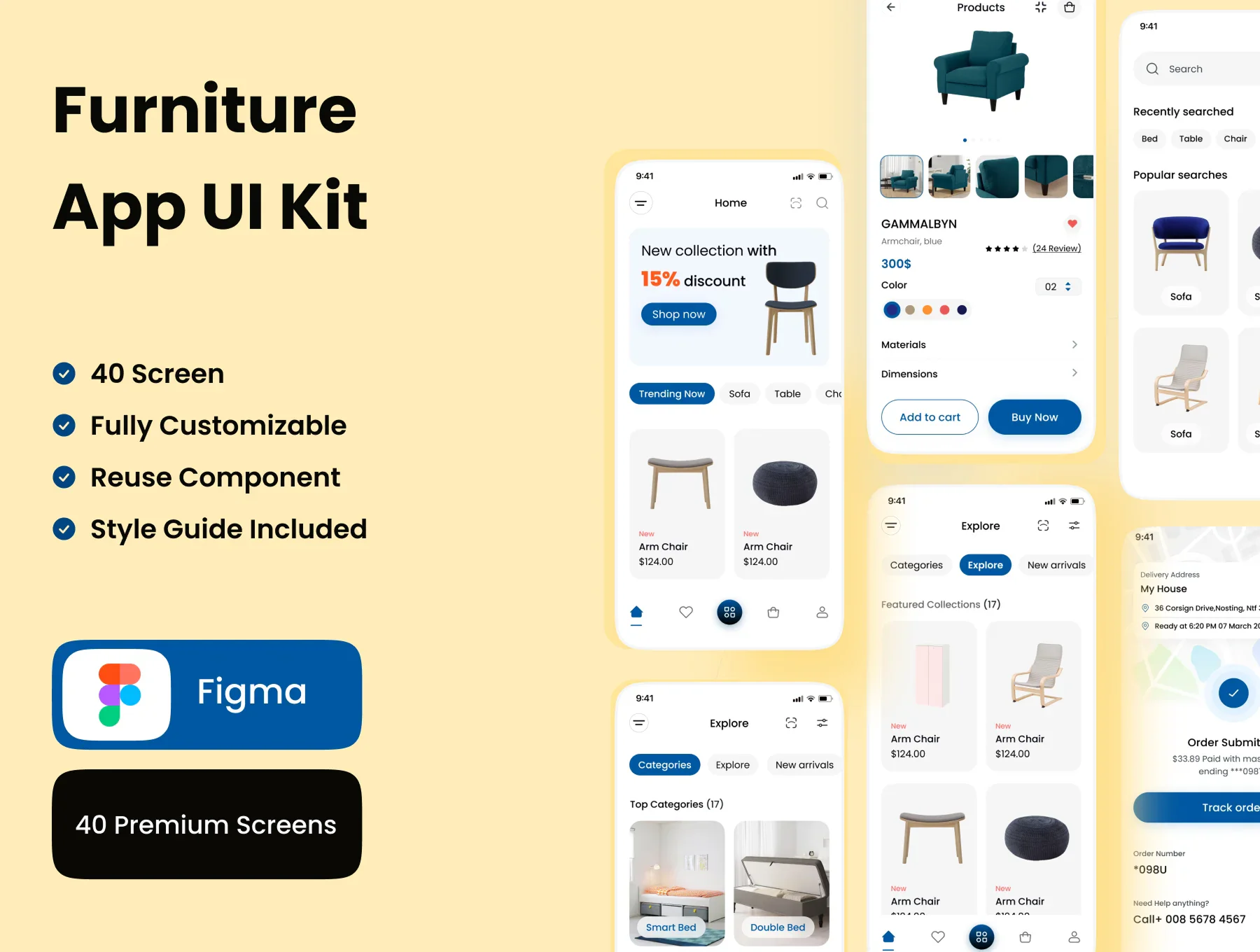 HomeStyle Furniture App UI Kit