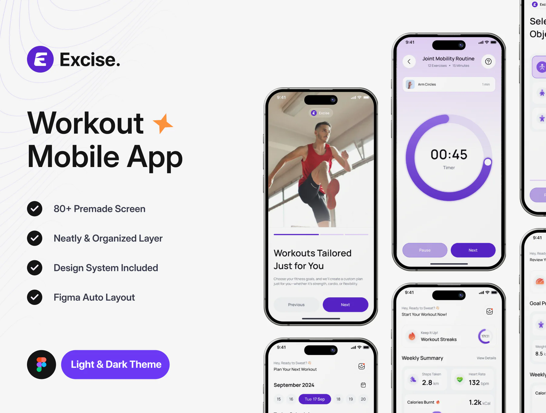Excise Workout Tracker UI Kit