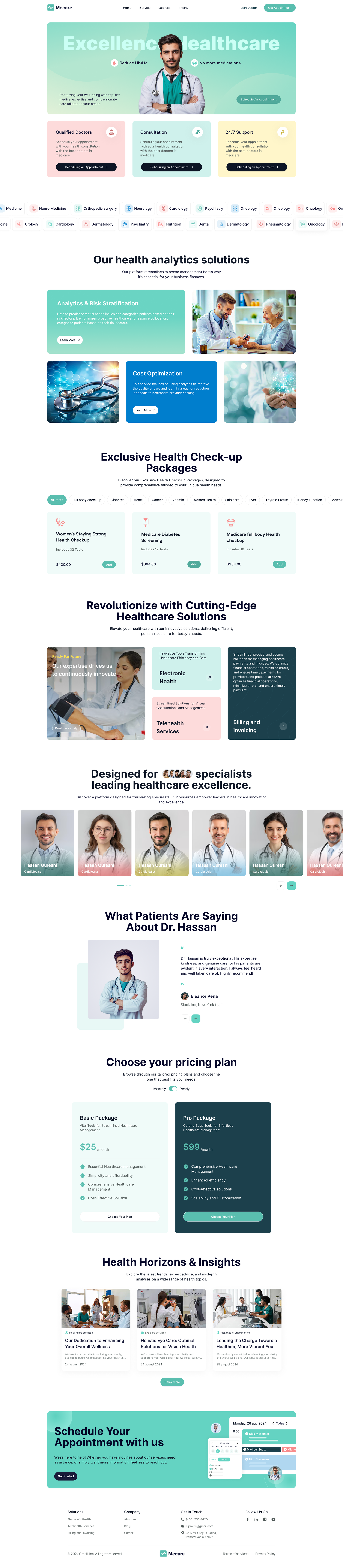 Medical website UI kit