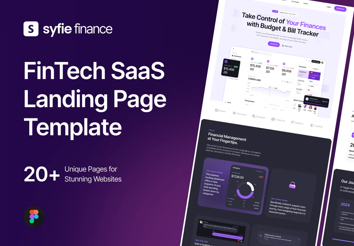 Syfie Finance – FinTech SaaS Landing Page