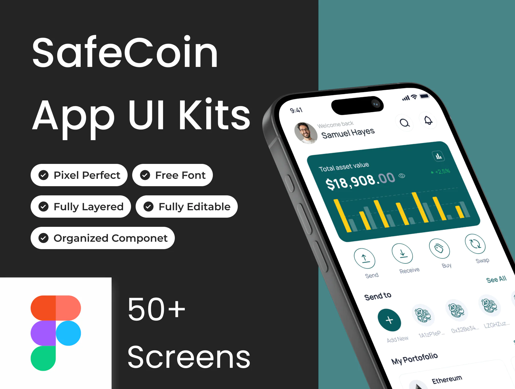 Crypto Wallet & Investment Mobile App UI