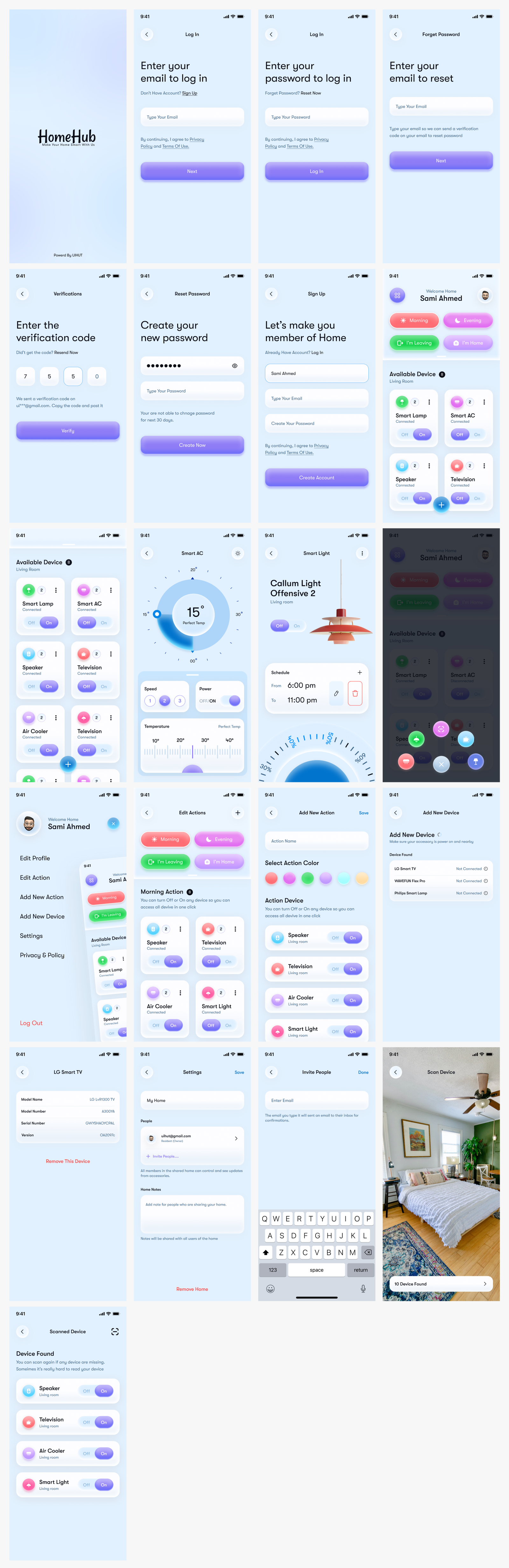 Smart Home App Design