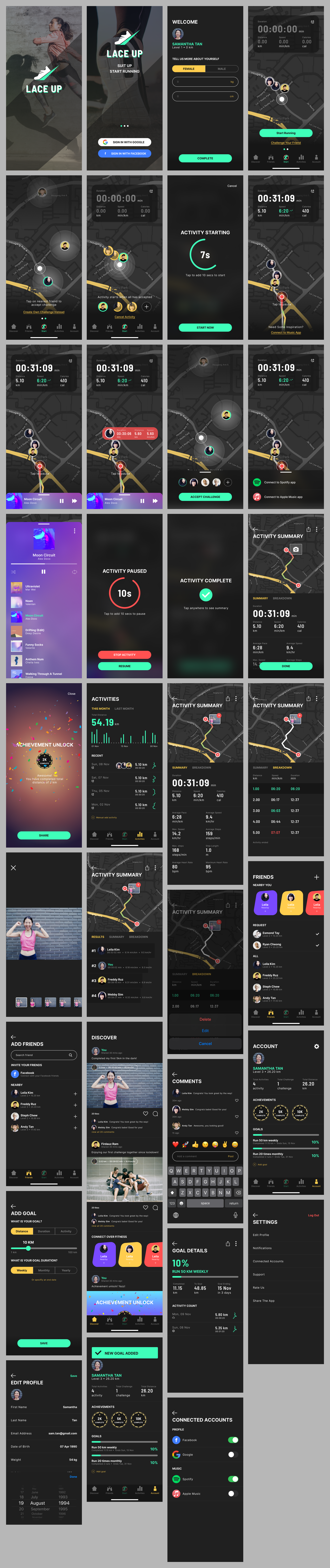 Fitness & Running App Design