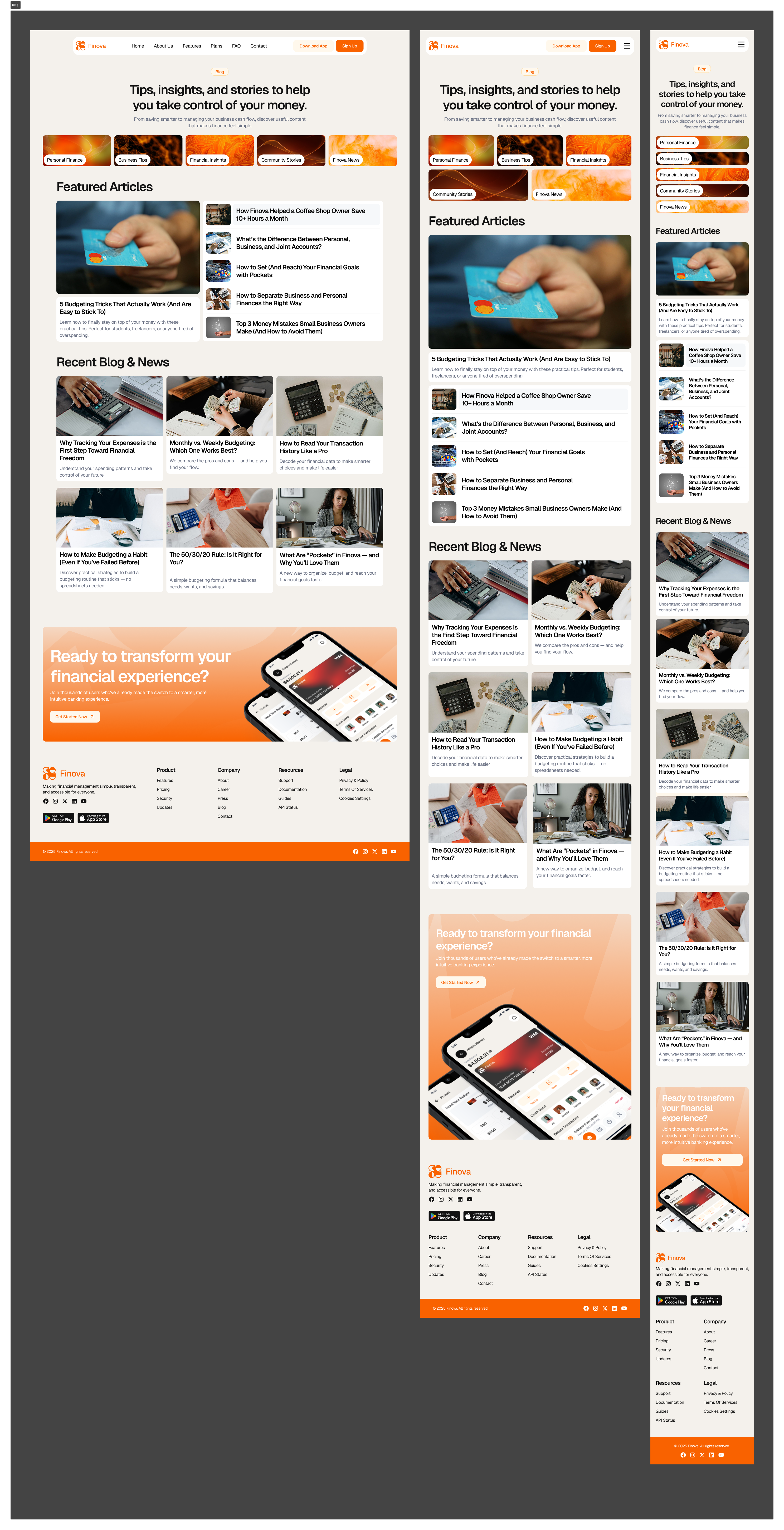 Finance Website Design