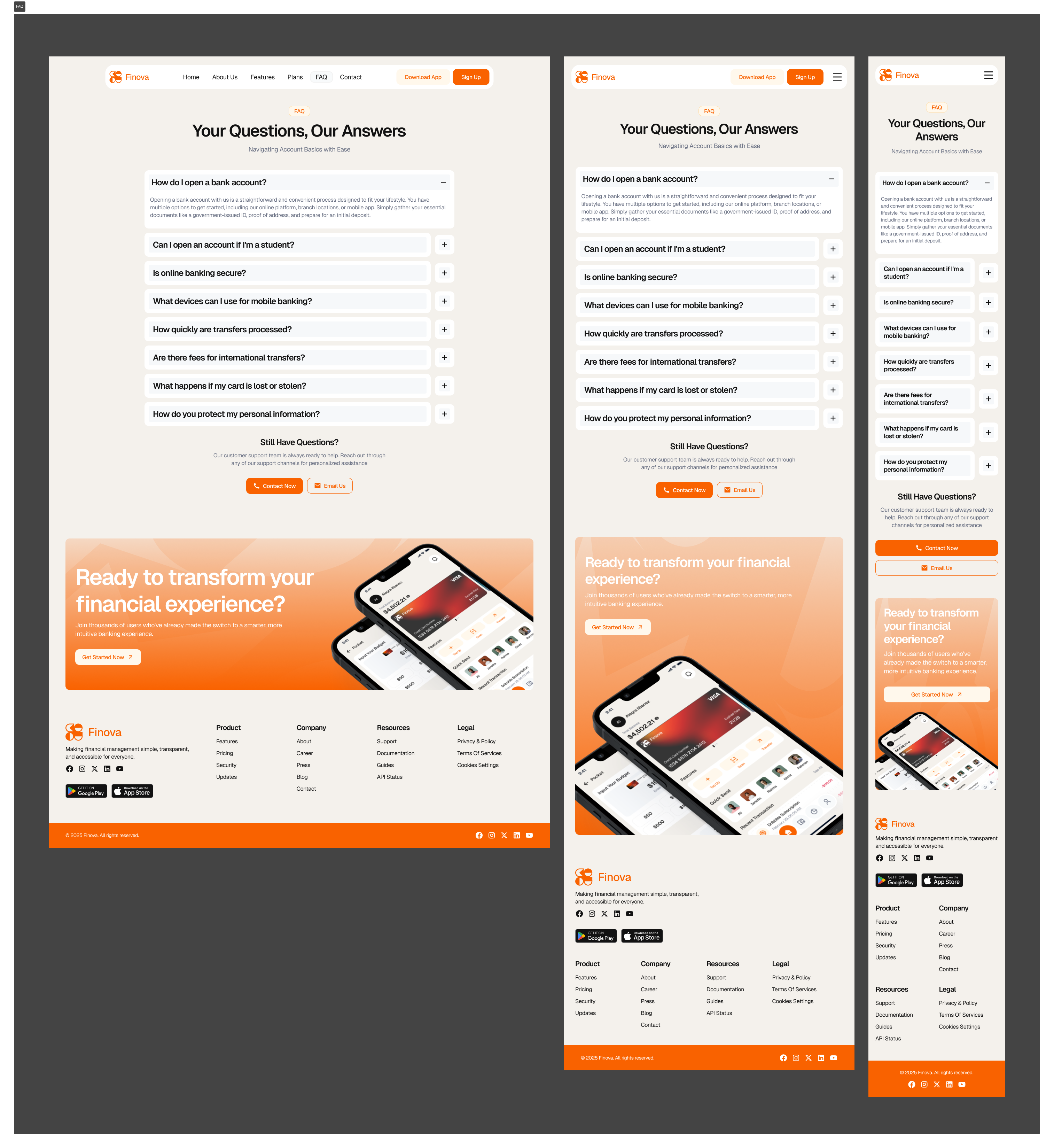 Finance Website Design