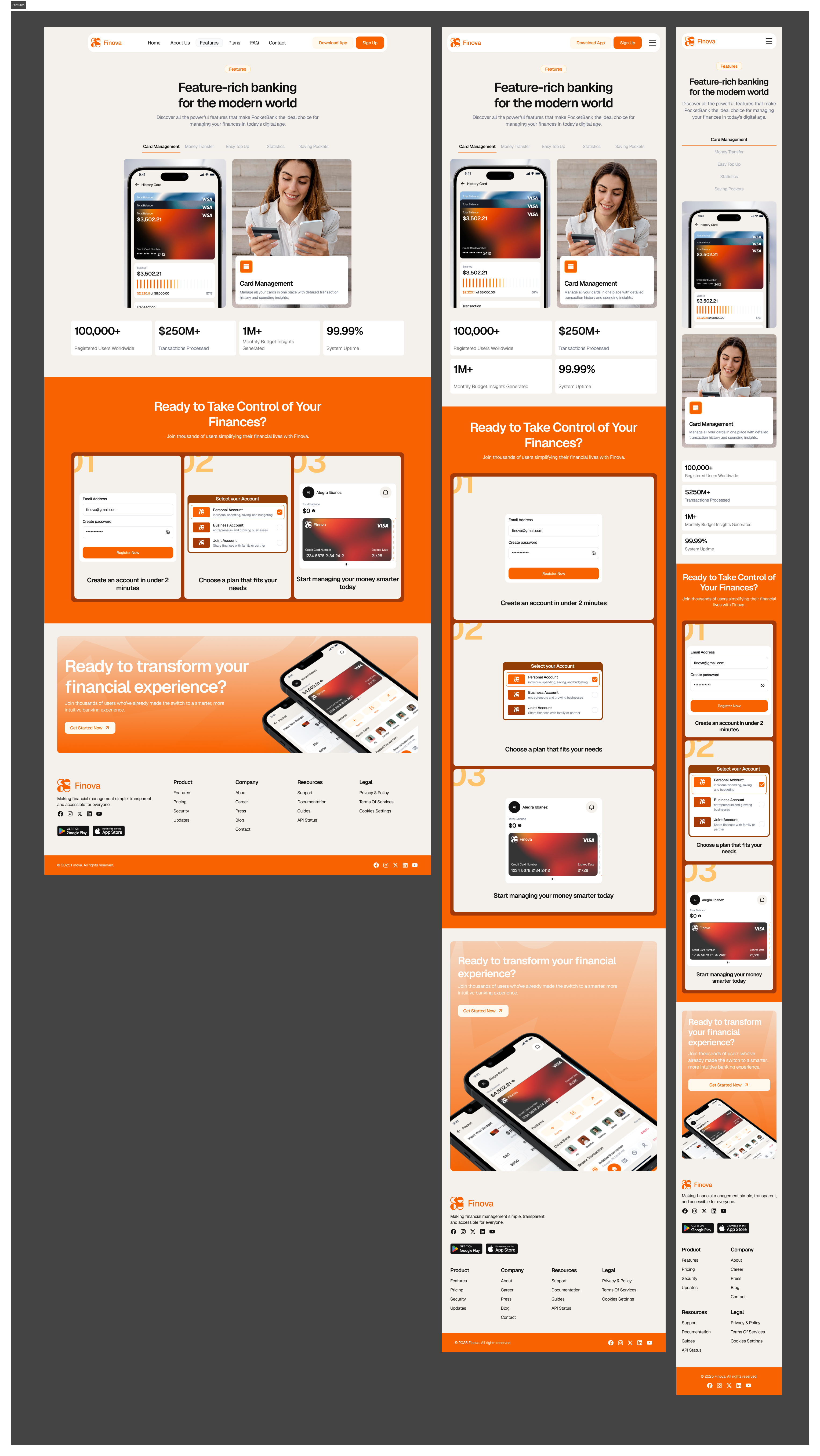 Finance Website Design