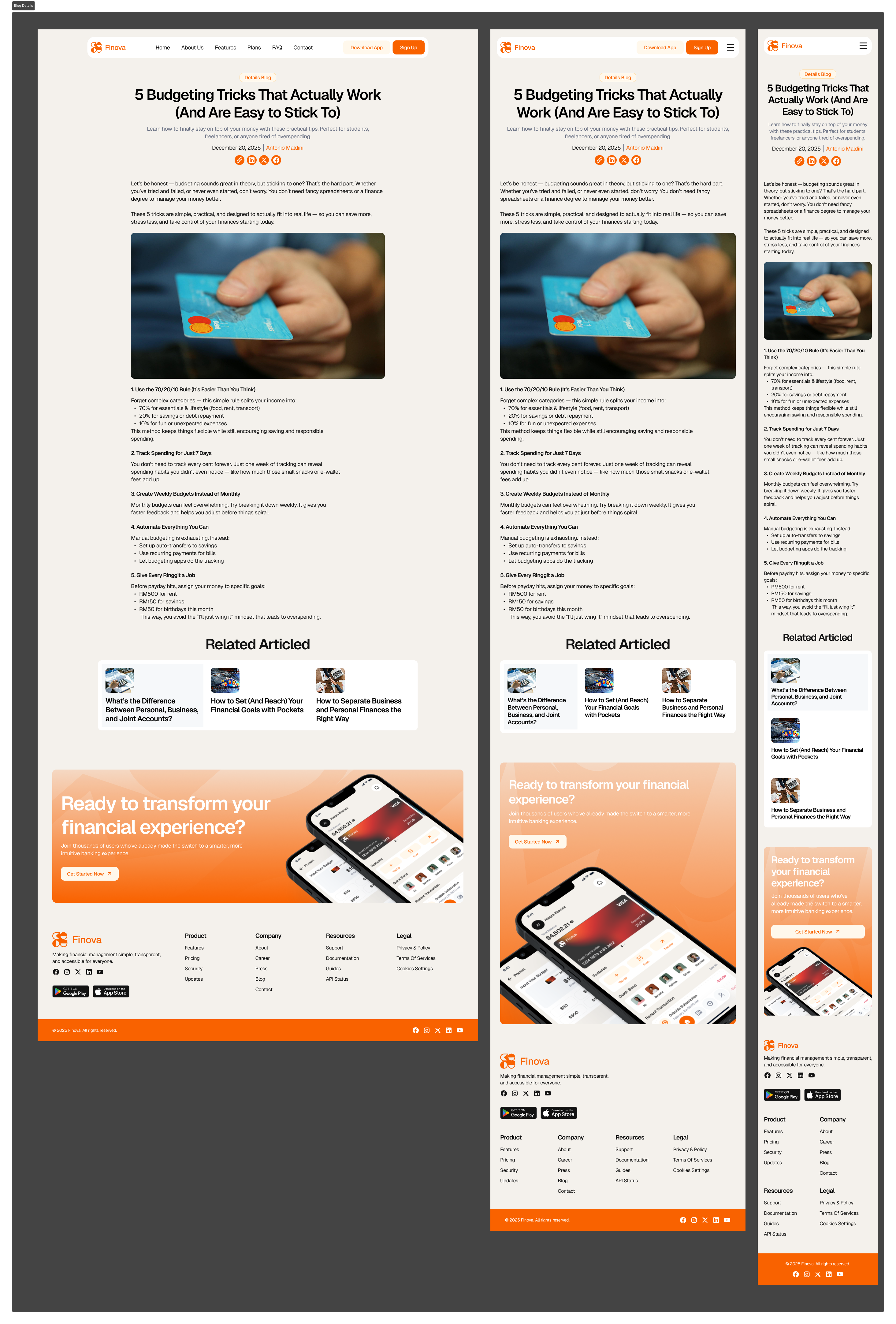 Finance Website Design