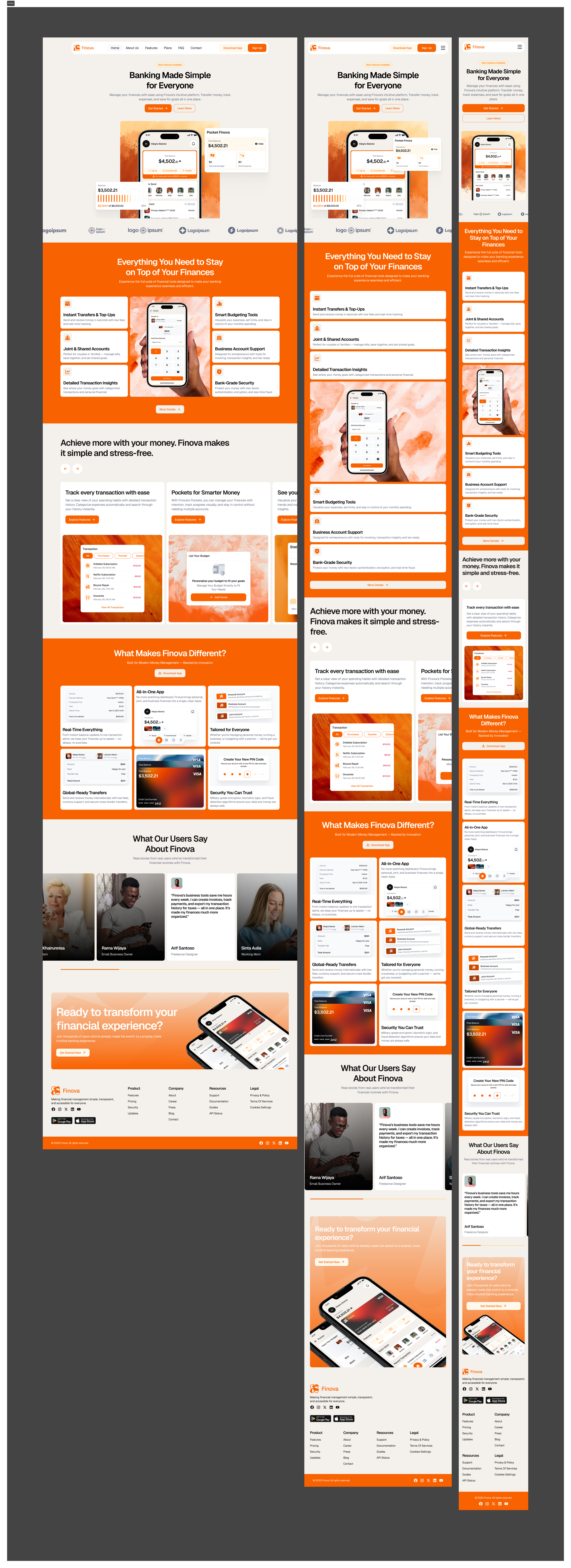 Finance Website Design