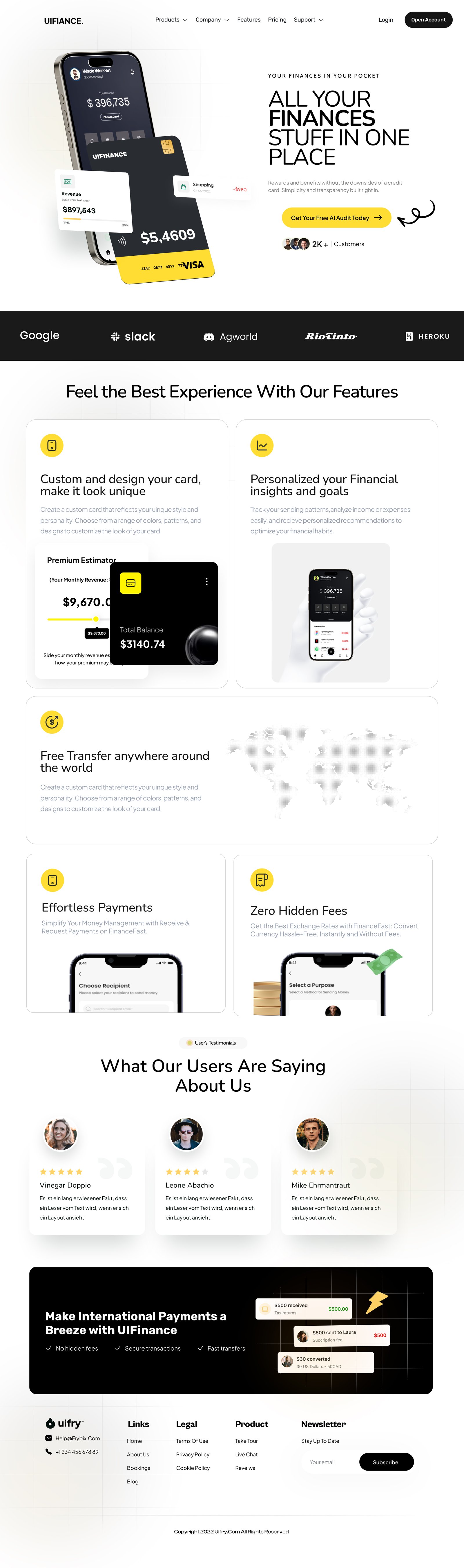 Finance Landing Page