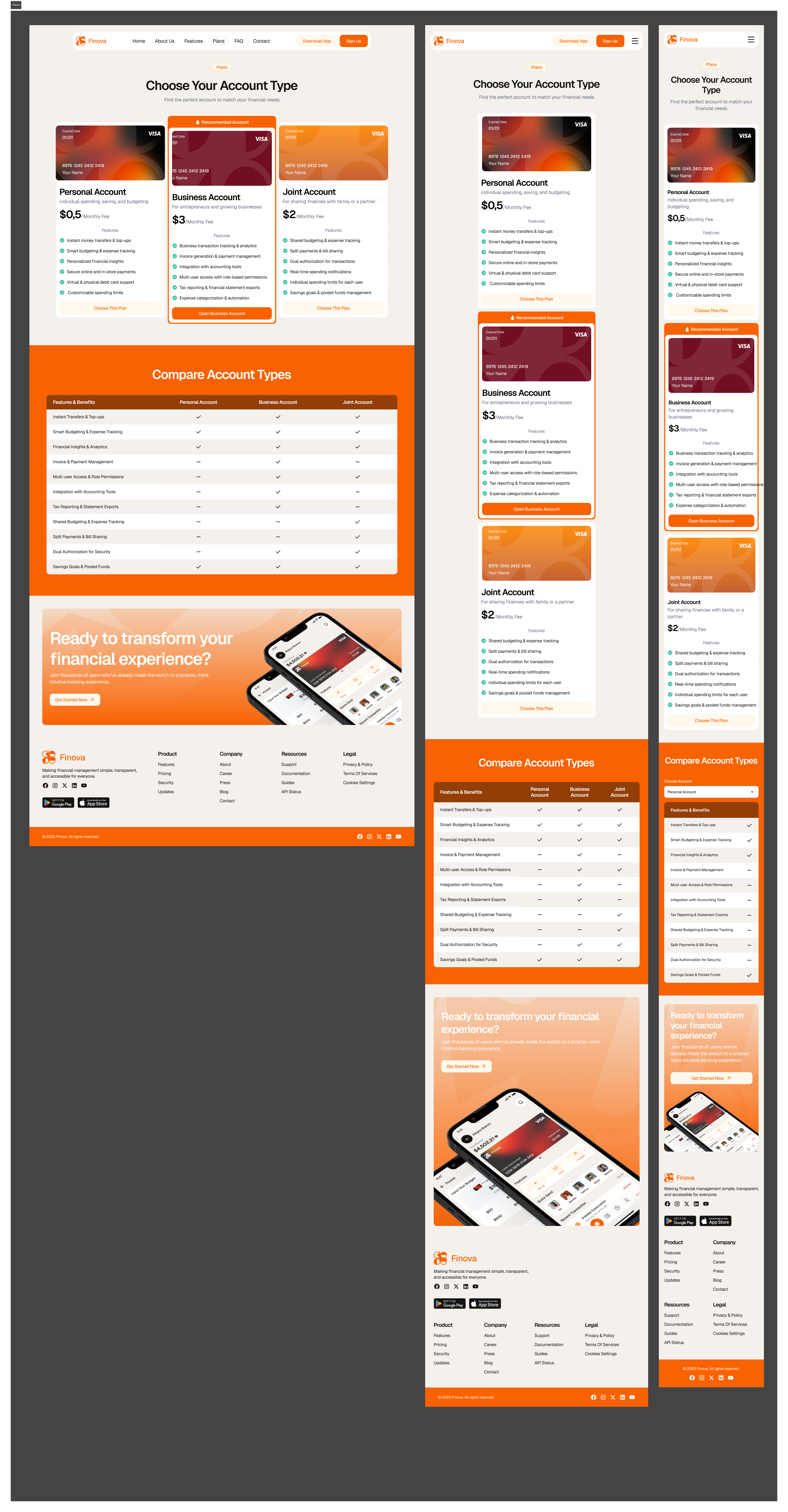 Finance Website Design