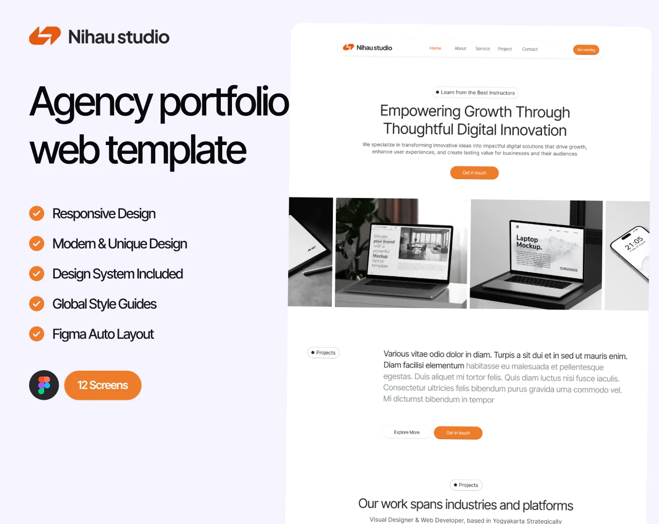 Agency portfolio web templete