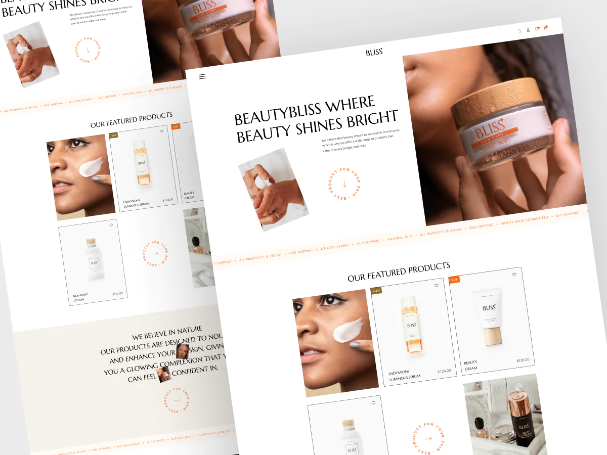 Beauty Product Website uikit 4