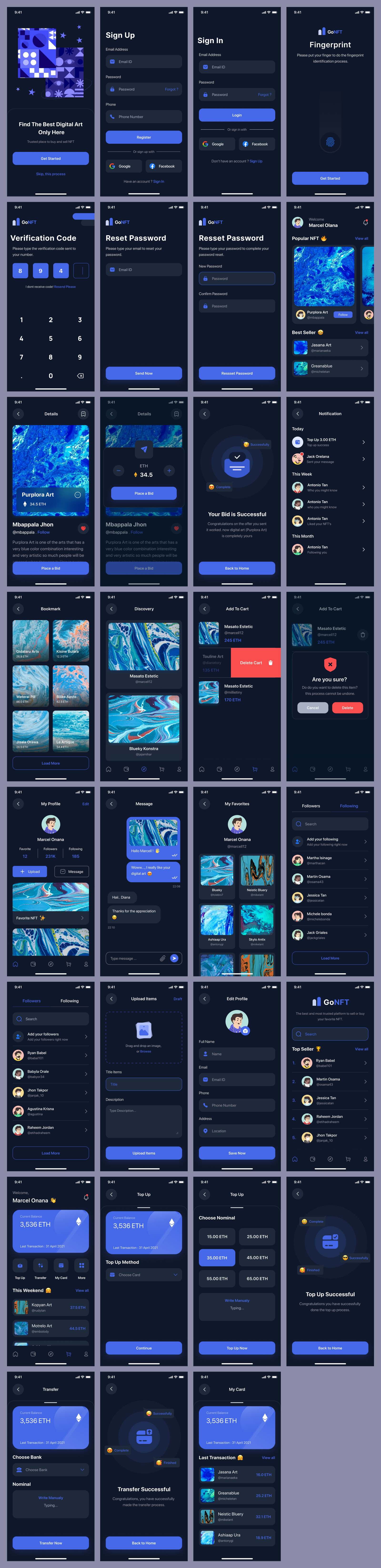 NFT Marketplace Mobile App Design