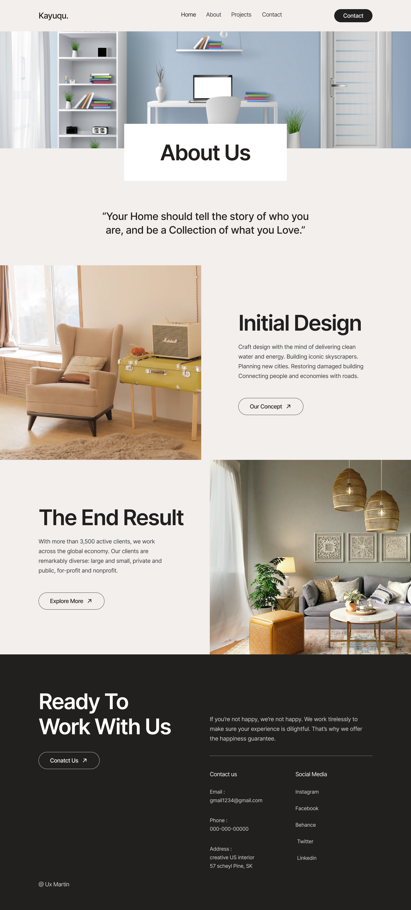 Interior Website Design