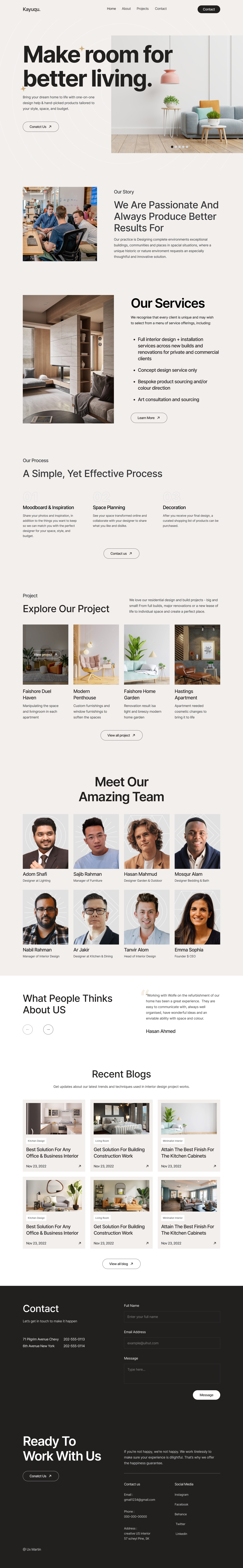 Interior Website Design