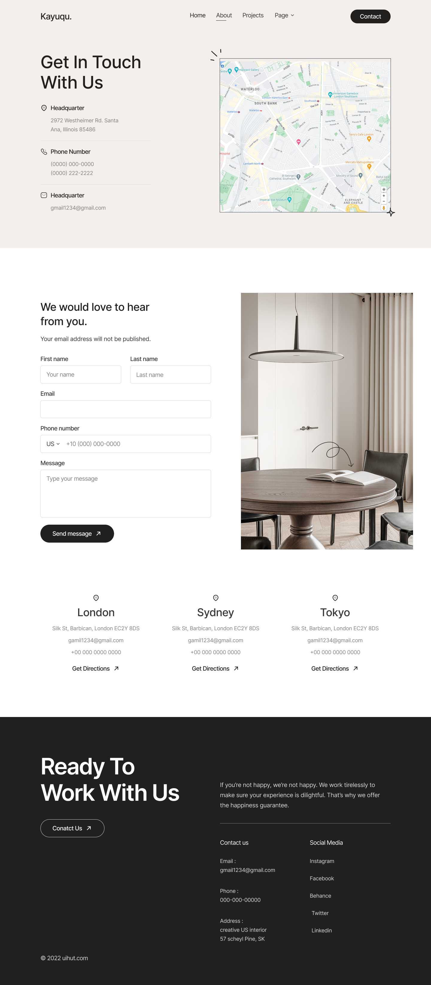 Interior Website Design