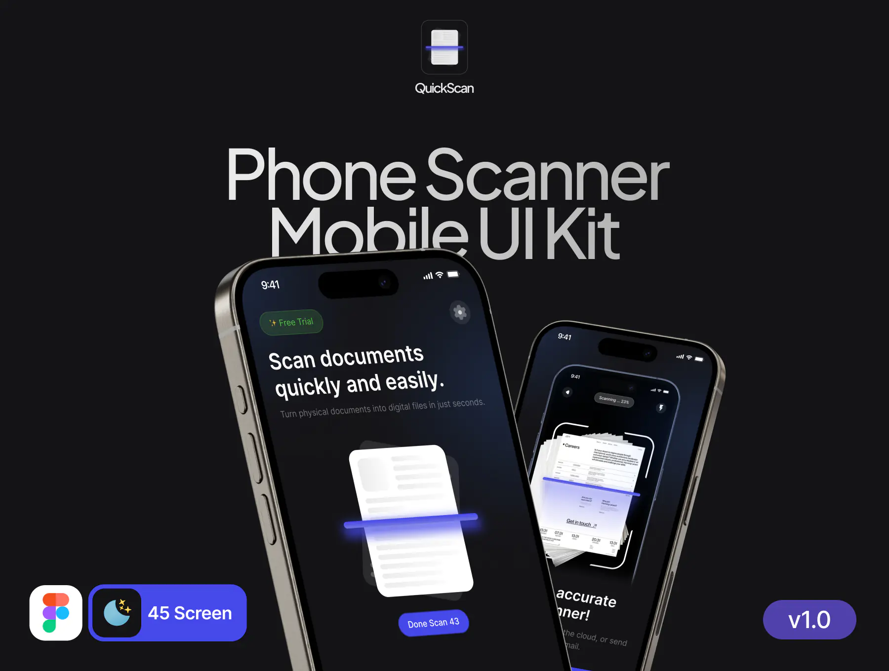 QuickScan-Mobile Scanner App UI Kit
