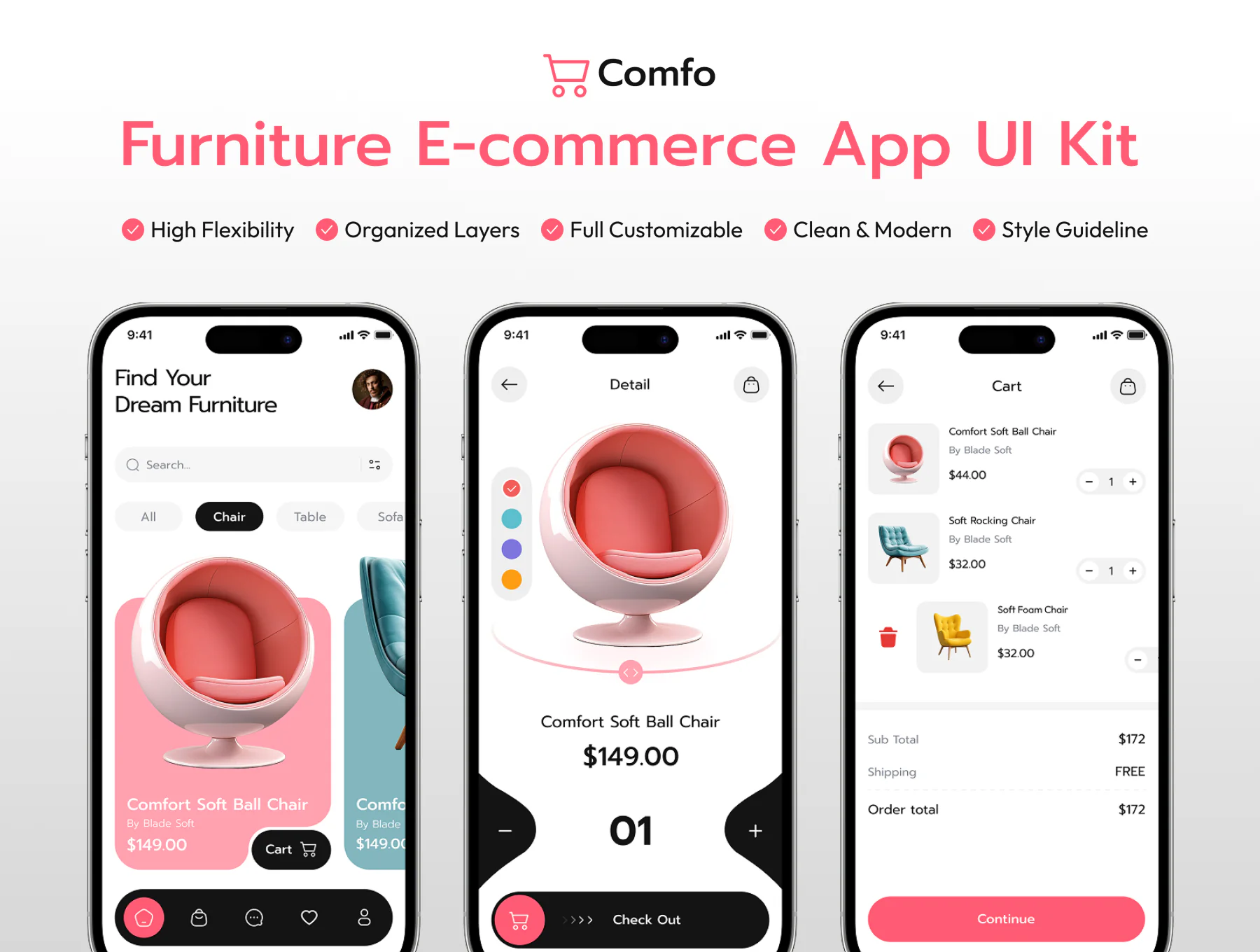 Furniture E-commerce App UI Kit