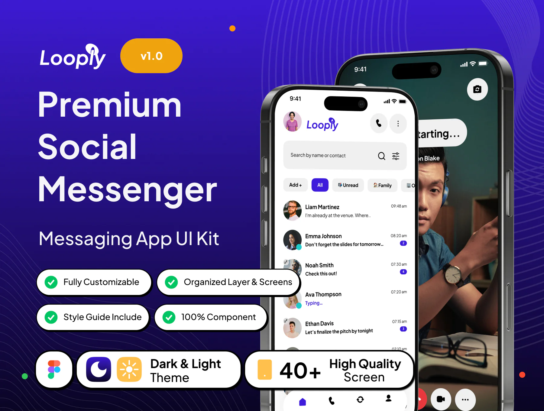 Social Messenger App UI Kit
