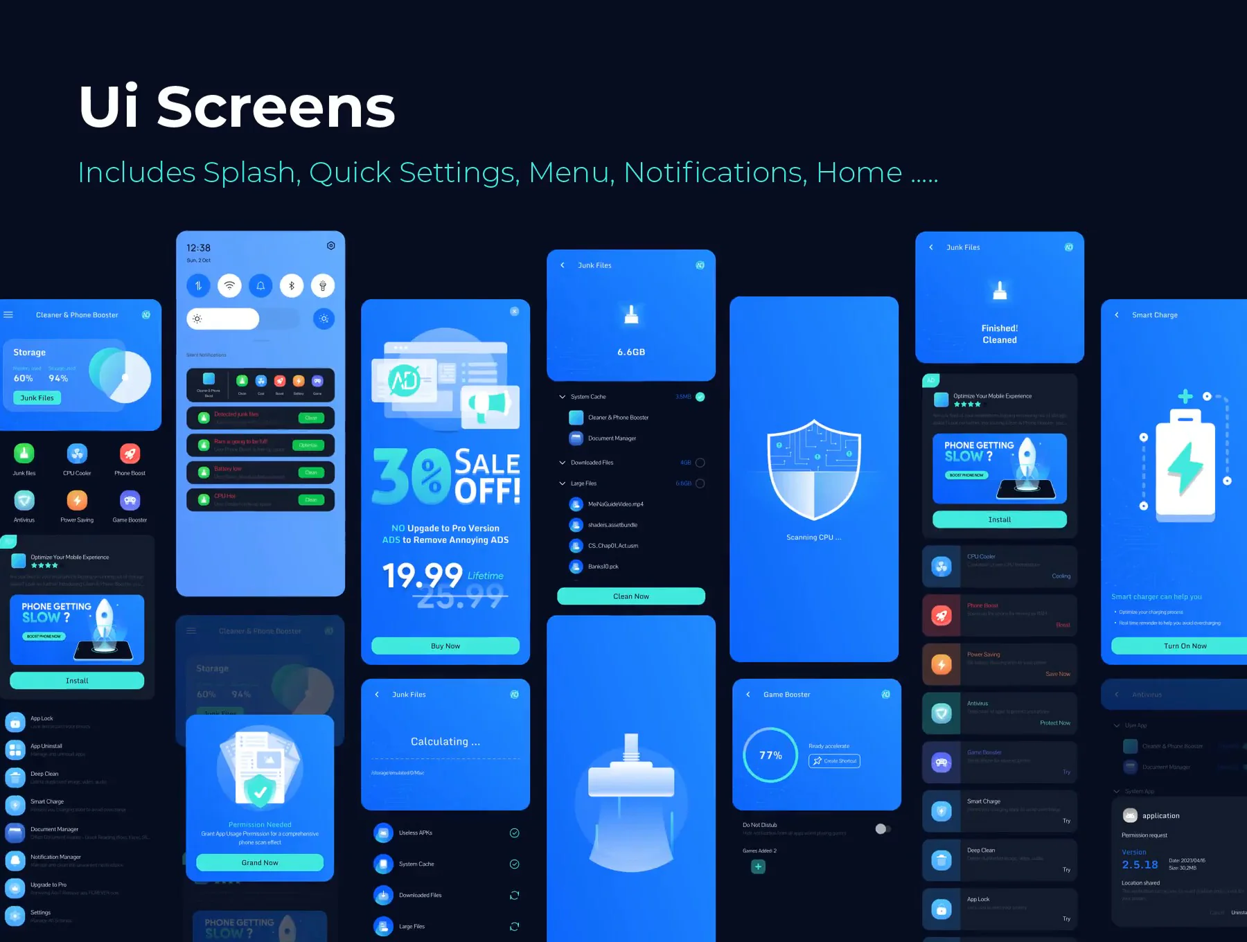 Phone Cleaner App UI Kit