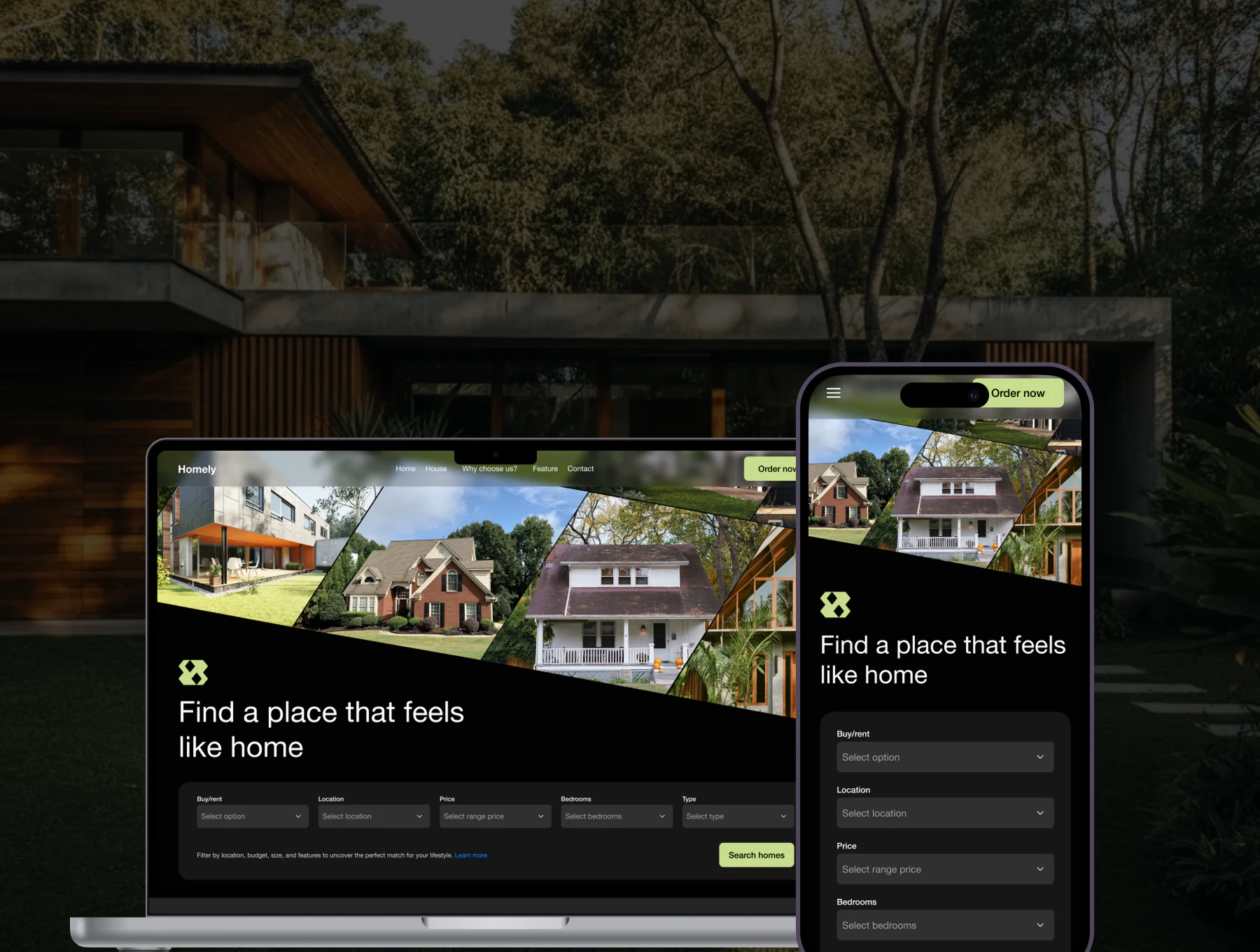 Home Finder Landing Page UI KIt